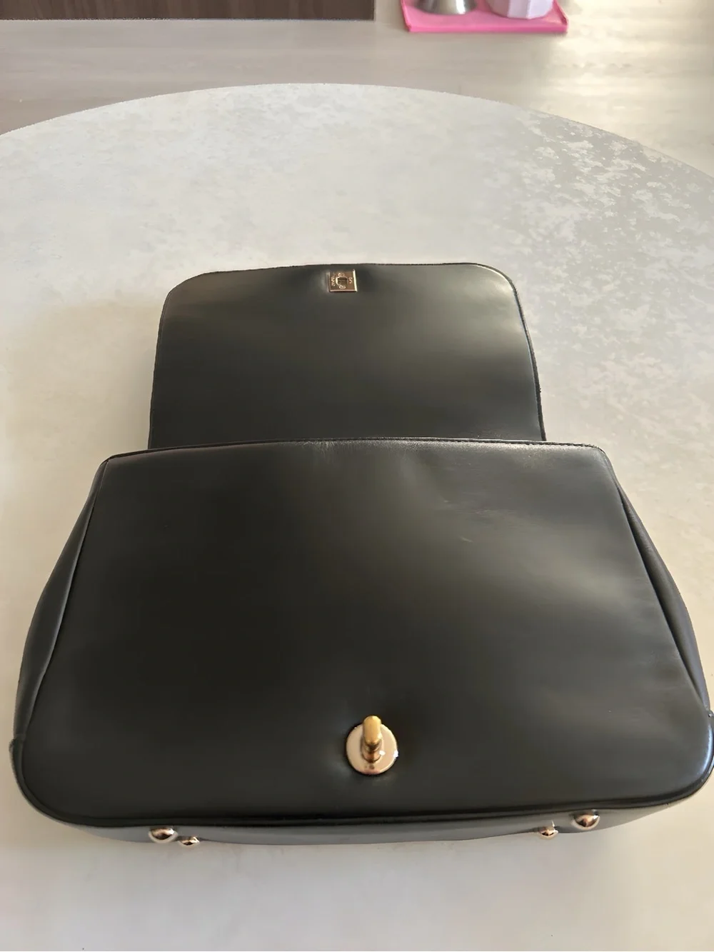 CHANEL Coco Handle Leather Black Bag.